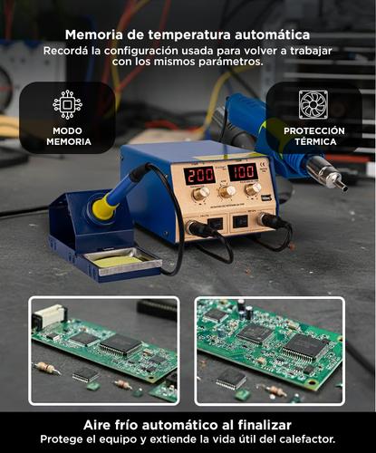 Estación de Soldado Aire Caliente Gadnic Con Cautin de Soldado 750w - 3