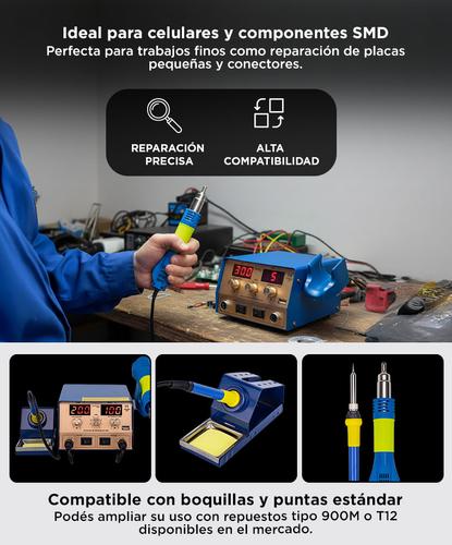 Estación de Soldado Aire Caliente Gadnic Con Cautin de Soldado 750w - 4