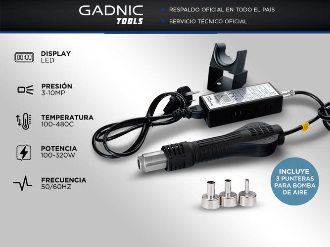 Soldadora de Mano Gadnic 320W 60HZ Pistola de Aire Caliente - 1