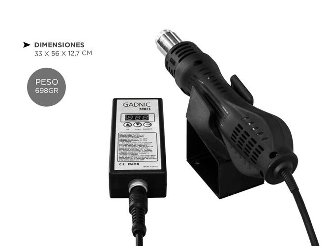 Soldadora de Mano Gadnic 320W 60HZ Pistola de Aire Caliente - 5