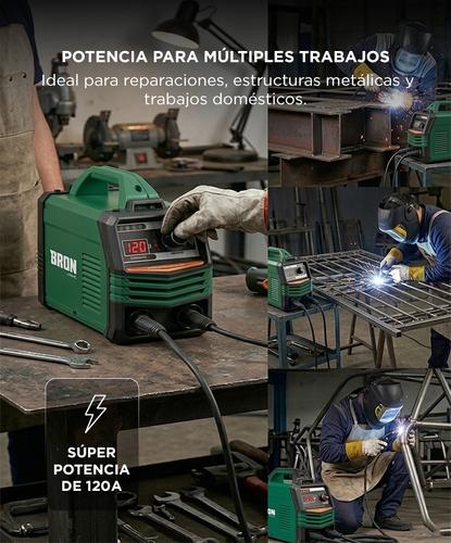 Soldadora Inverter Bron By Gadnic 120A Eléctrica Portátil  - 4