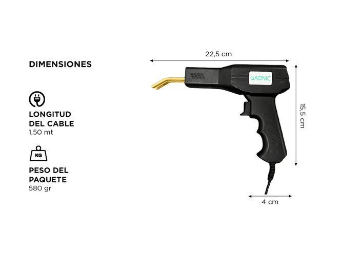 Pistola Soldadora de Plástico Gadnic 36W De Rápido Calentamiento - 4