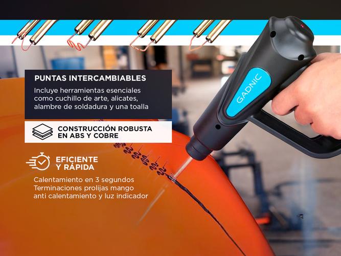 Pistola Soldadora de Plástico Gadnic Reparacion Paragolpes Plásticos - 3