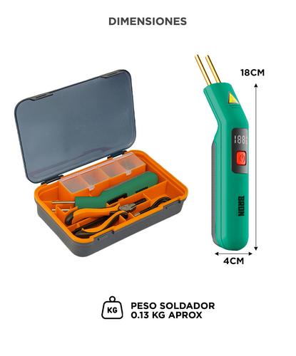 Soldadora De Plástico Inalámbrica Bron By Gadnic 36 V  Dsiplay Digital   - 5