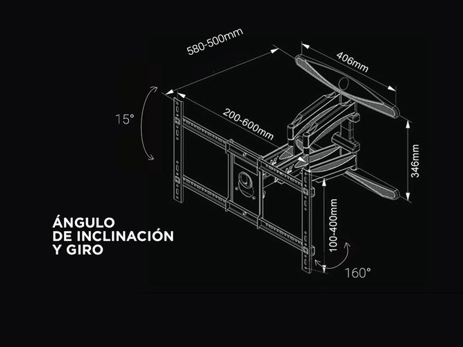 Soporte Tv Led Gadnic Smart Tv LCD 40 a 70 Articulado Movible Usado - 6