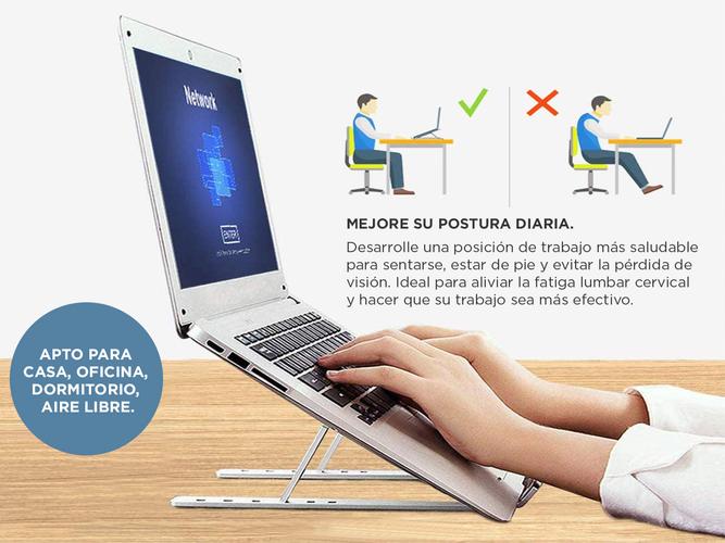 Soporte Base Para Notebook Gadnic Aluminio PC - 2