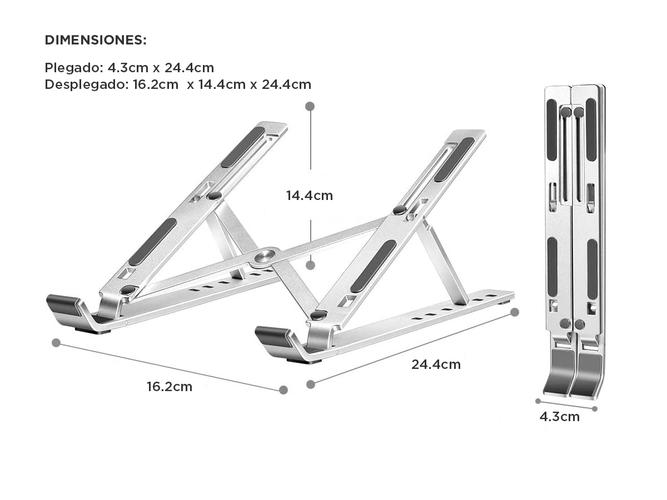 Soporte Base Para Notebook Gadnic Aluminio PC - 4