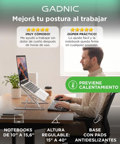 Soporte Base Para Notebook Gadnic Aluminio PC - 1