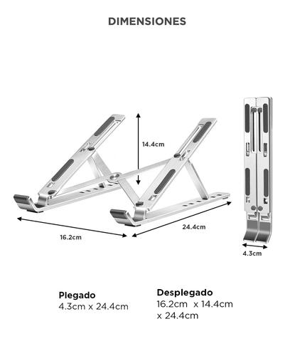 Soporte Base Para Notebook Gadnic Aluminio PC - 5