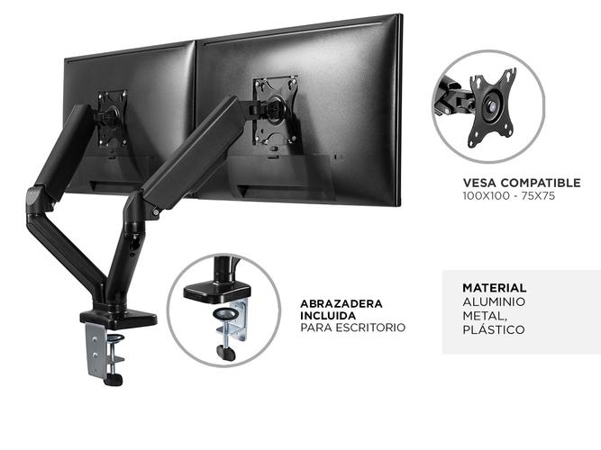 Soporte Brazo Doble Monitor De Escritorio 17 a 32  - 3