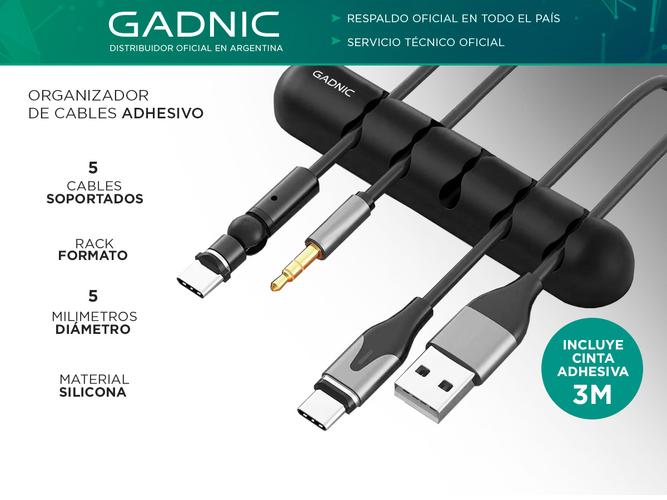 Organizador de Cables Adhesivo Gadnic - 1