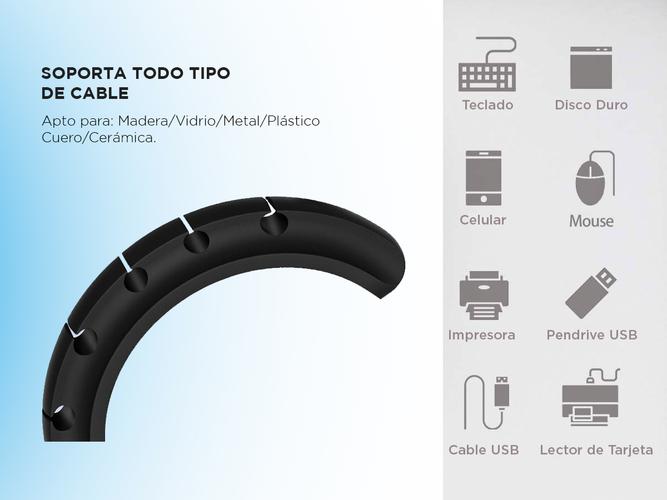 Organizador de Cables Adhesivo Gadnic - 4