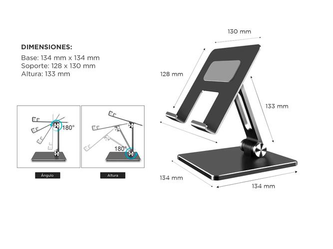 Soporte Gadnic SP27G Para Tabletas y Celulares Regulable - 4