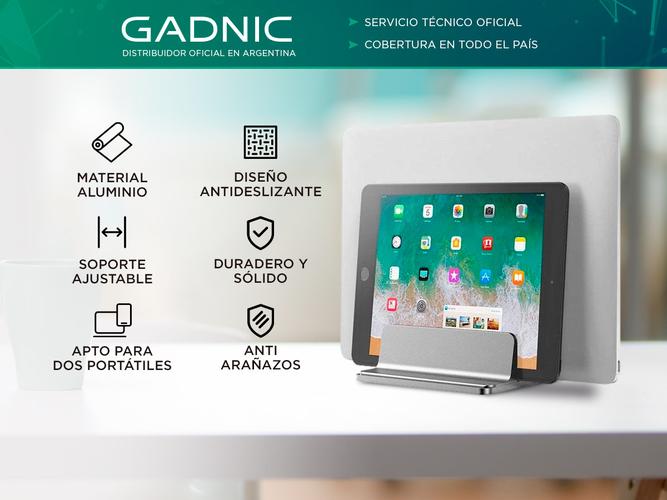 Soporte Para Notebook Gadnic SP29G Vertical Regulable - 1