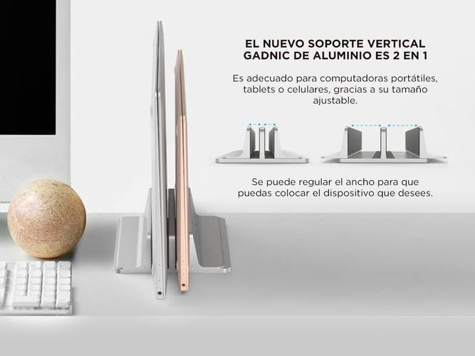 Soporte Para Notebook Gadnic SP29G Vertical Regulable - 2