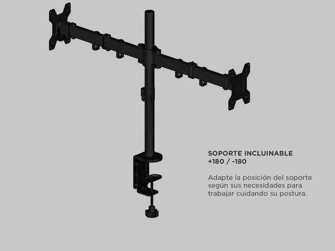 Soporte Doble Monitor Articulado de Mesa Gadnic  - 4