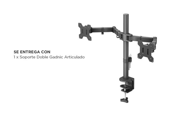 Soporte Doble Monitor Articulado de Mesa Gadnic  - 6