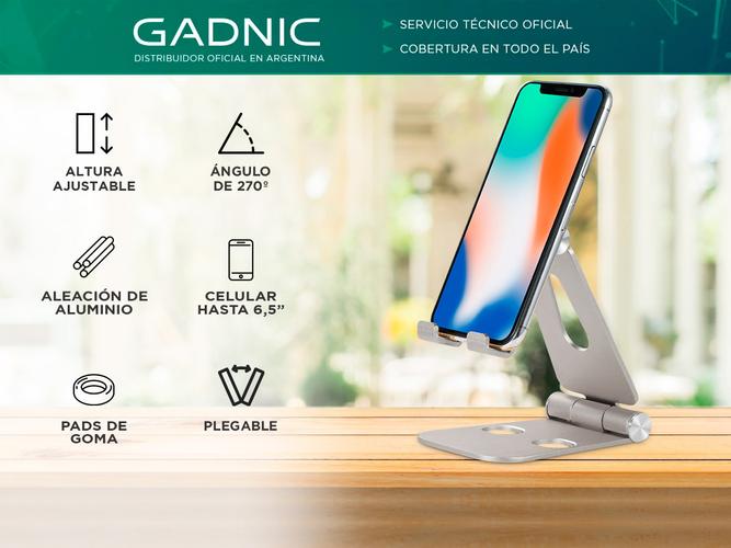 Soporte Para Celular Gadnic SP35G Regulable Plegable - 1