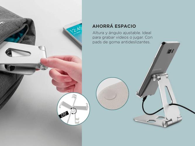 Soporte Para Celular Gadnic SP35G Regulable Plegable - 2