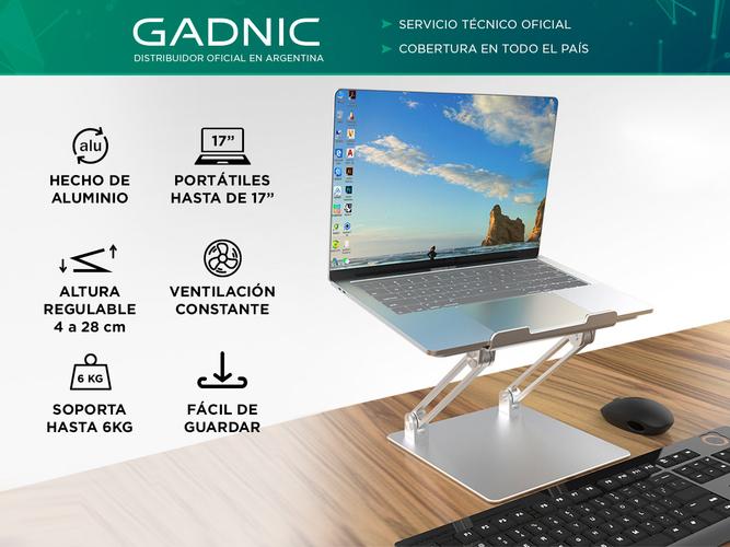 Soporte para Notebook Gadnic ST-AL37 Ajustable Plegable - 1