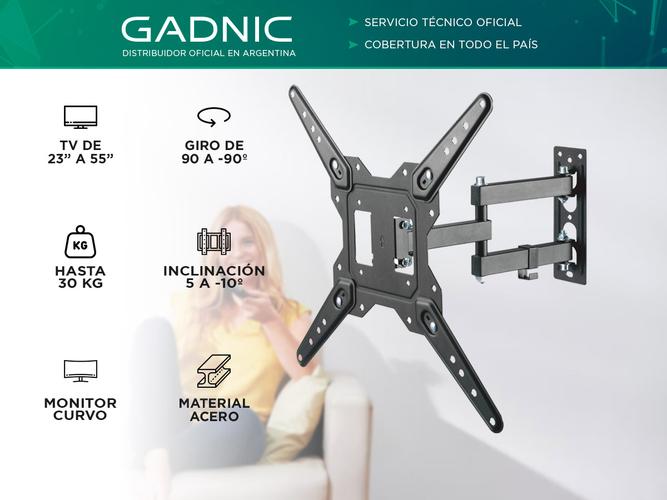 Soporte para Televisor de Pared Gadnic S-BRACK41 De Movimiento Completo - 1