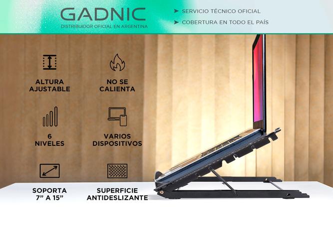 Soporte Para Computadora Portátil Gadnic SP044 Ajustable con Base - 1
