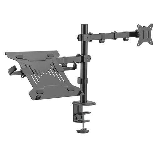 Brazo de monitor de acero Gadnic con bandeja para computadora portátil - 0