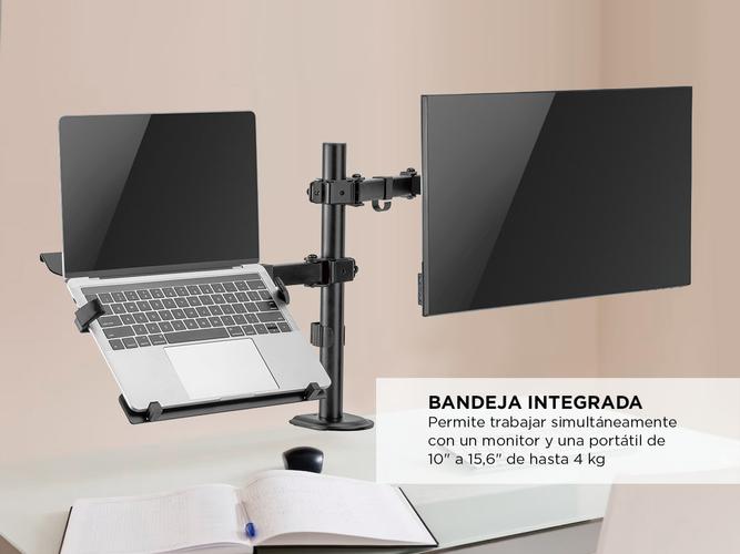 Brazo de monitor de acero Gadnic con bandeja para computadora portátil - 4