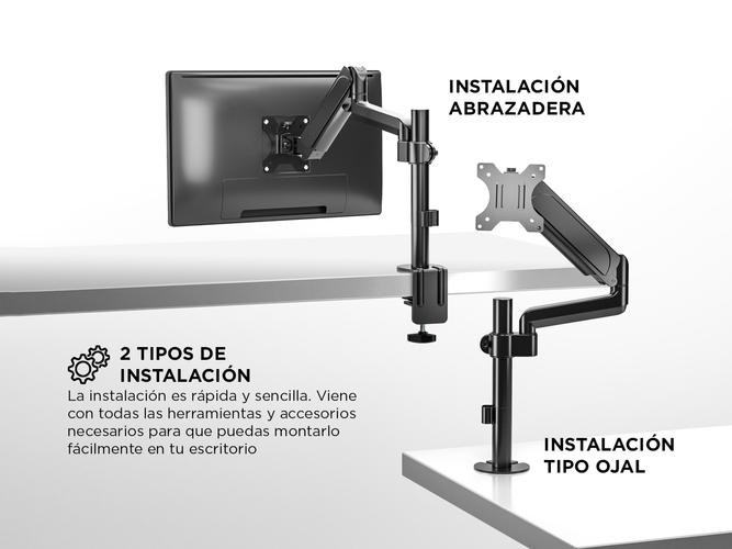 Soporte Brazo de Monitor Gadnic Resorte de Gas  - 3