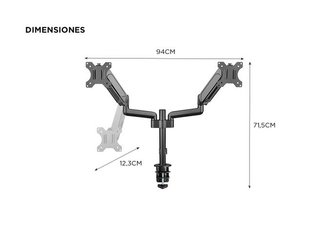 Soporte de Monitor Dual Gadnic Para Escritorio 17 a 32 - 5
