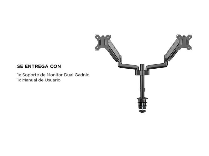 Soporte de Monitor Dual Gadnic Para Escritorio 17 a 32 - 6