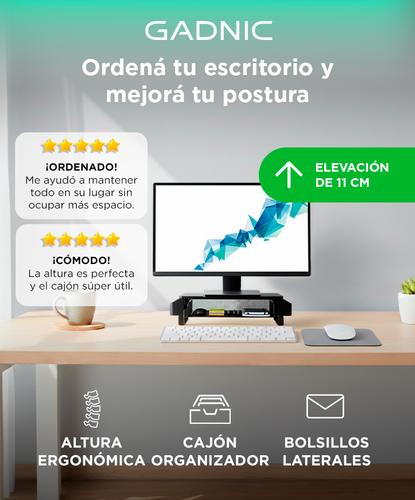 Soporte Elevador Para Monitor Gadnic De Metal Con Cajón - 1