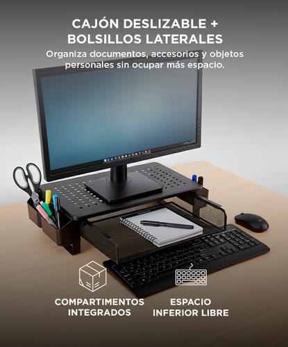 Soporte Elevador Para Monitor Gadnic De Metal Con Cajón - 2