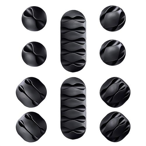 Set x10 Organizadores De Cables Gadnic Adhesivos   - 0