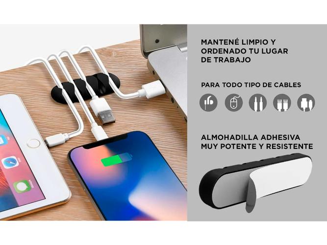 Set x10 Organizadores De Cables Gadnic Adhesivos   - 2