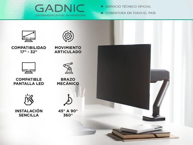 Brazo De Monitor Mecanico Gadnic Para Escritorio Soporte - 1