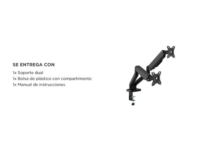 Brazo De Monitor Dual Gadnic Soporte Con Resorte Mecánico  - 5