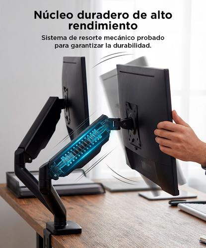 Brazo De Monitor Dual Gadnic Soporte Con Resorte Mecánico  - 3
