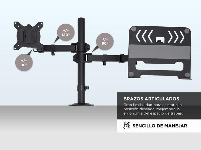 Soporte doble brazo Gadnic para monitor y notebook 13-32 Outlet - 3