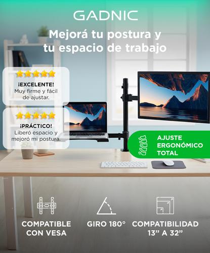 Soporte Doble Brazo Gadnic Para Monitor y Notebook 13-32 - 1