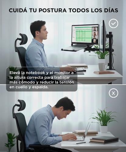 Soporte Doble Brazo Gadnic Para Monitor y Notebook 13-32 - 2