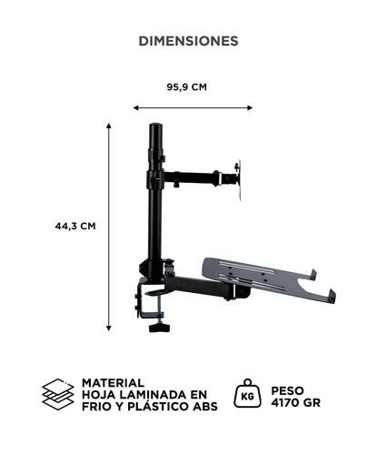 Soporte Doble Brazo Gadnic Para Monitor y Notebook 13-32 - 5