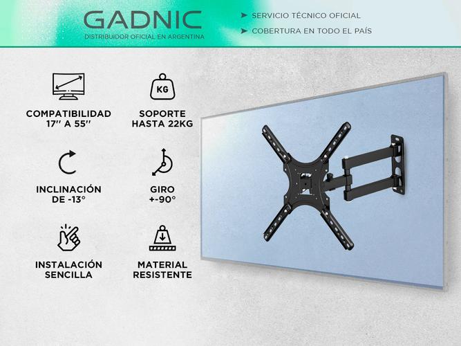 Soporte para TV Gadnic Monitor Brazo Móvil Articulado - 1