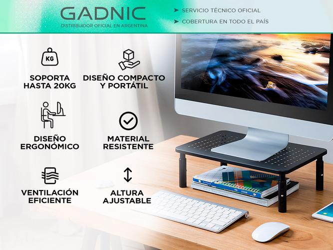 Soporte de Notebook y Monitor Gadnic Tipo Mesa - 1
