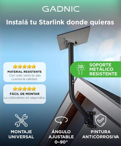 Soporte para Antena Starlink Mini Exterior Tubo Extensible 82cm Caño 25mm Curvado - 1