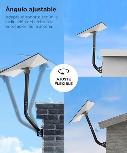 Soporte para Antena Starlink Mini Exterior Tubo Extensible 82cm Caño 25mm Curvado - 4