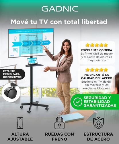 Soporte TV De Pie con Ruedas Gadnic Altura Ajustable Inclinable  - 1