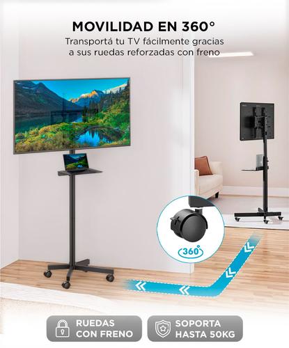 Soporte TV De Pie con Ruedas Gadnic Altura Ajustable Inclinable  - 3