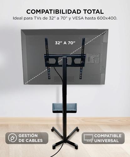 Soporte TV De Pie con Ruedas Gadnic Altura Ajustable Inclinable  - 4