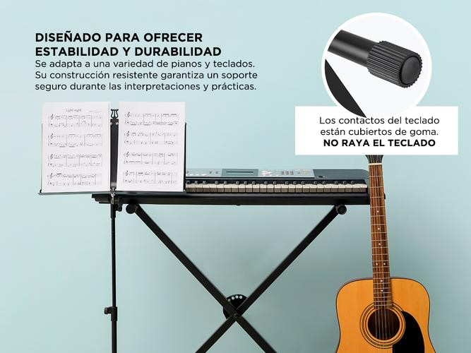 Soporte Tipo Tijera Simple Para Piano Teclado Carlsbro DF002 Negro - 3